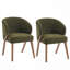 Chaises de salle à manger modernes, chaise d'appoint rembourrée en tissu avec pieds en bois pour la cuisine et la salle à manger, vert-1804956699-1804955716