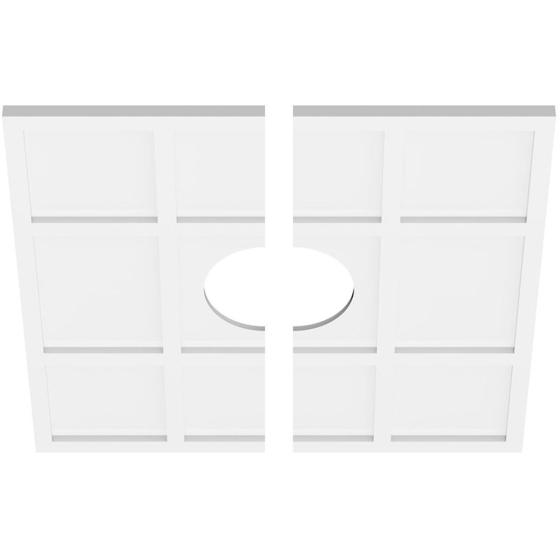 Médaillon de plafond 28 po x 28 po x P 7 po x P 9 3/4 po x P 28 po Rubik, H 28 po x l 28 po x P 1 po