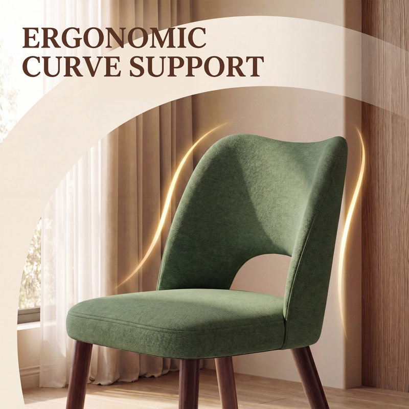 Upholstered Dining Chair, Green
