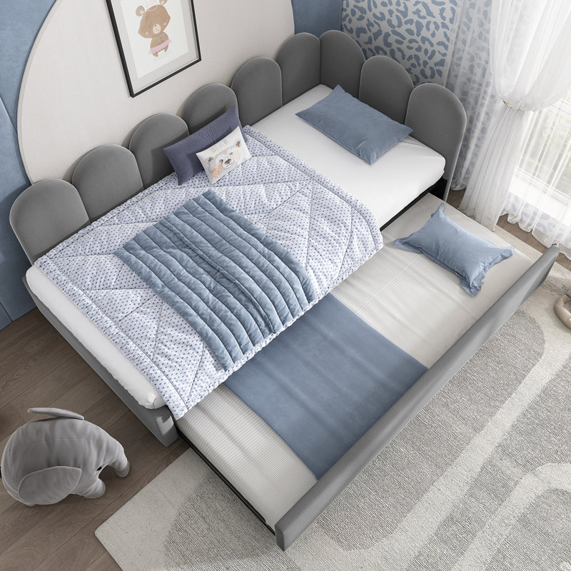 Upholstered Bed, Grey