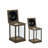 Vintage-Inspired Brown Wooden Lanterns With Clear Glass And Gold Dome For Warm And Inviting Decor