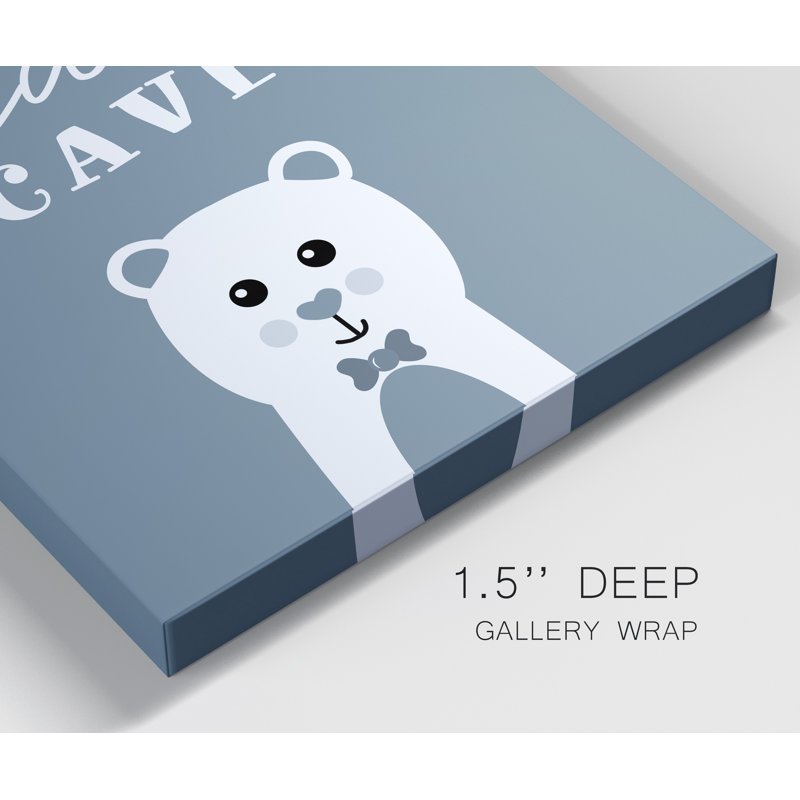 «Little Man Cave» par Natalie Carpentieri - reproduction d'art textuel sur toile tendue, H 32 po x l 24 po x P 1 po