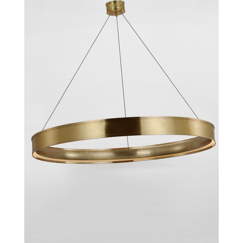 Connery 6 - Light LED Chandelier, Antique-Burnished Brass