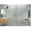 Halo 57 in. x 34 in. x 78 in. 90-degree Fully Frameless Glass Hinged Shower Enclosure-45610251
