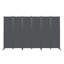 Paravent 6 panneaux d'intimité l 120 po x H 71 po pour l'espace intérieur, structure en métal robuste et cloison autoportante en tissu de polyester pour la chambre à coucher, le bureau et le salon - noir et gris-126058059