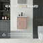 Meuble-lavabo flottant 16 po avec lavabo, porte à fermeture en douceur, lavabo en céramique, contreplaqué-601430375-601430371