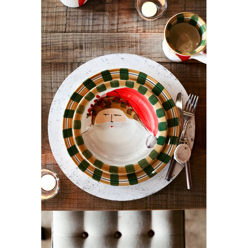Old St. Nick Handmade Earthenware Salad/Dessert Plate