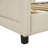 Modern Twin Size Upholstered Daybed With Classic Stripe Shaped Headboard-167639104