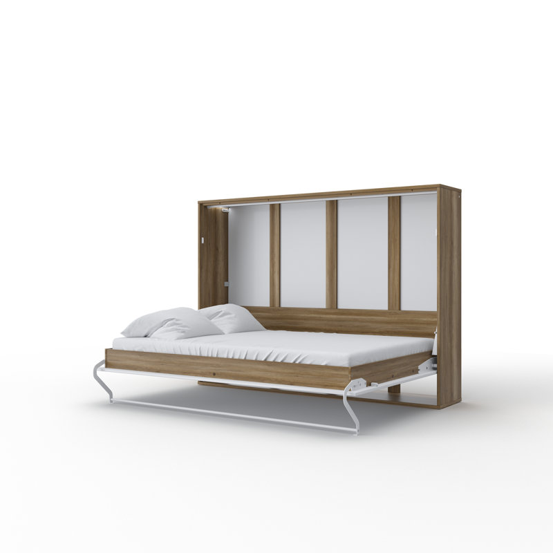 Ayvri EU Double - 140 X 200 Cm Bed, White/Dark Brown