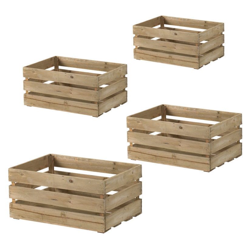 Ensemble de boîte à fleurs en bois 4 pièces Mei