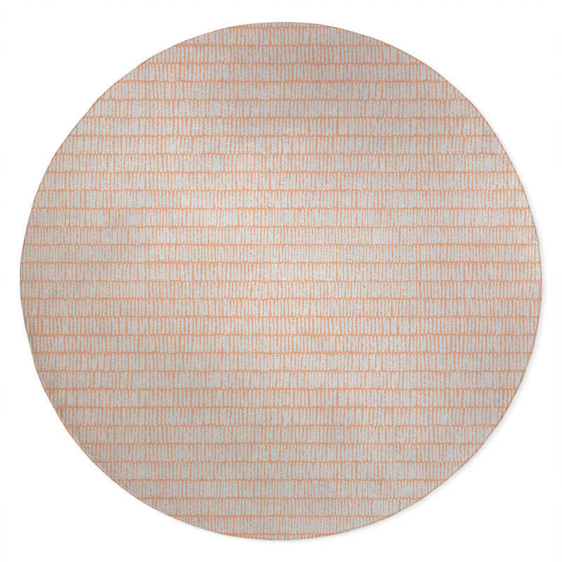 Ricky Row Non-Slip Outdoor Rug, Round 5'