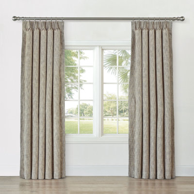 Cavill Textured Curtain Panel In Wheat