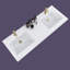 Comptoir de meuble-lavabo double 60 po avec lavabo et comptoir blanc