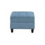 Repose-pieds de rangement modulaire Gey, coussin capitonné, revêtement bleu de 26 po
