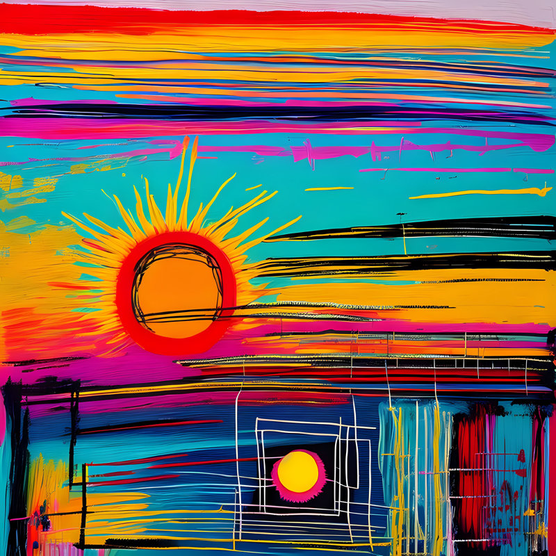 New Day Rising, 54" H x 54" W