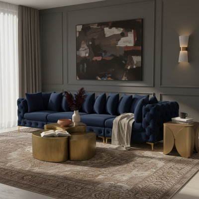 Kittell 139'' Velvet Sofa