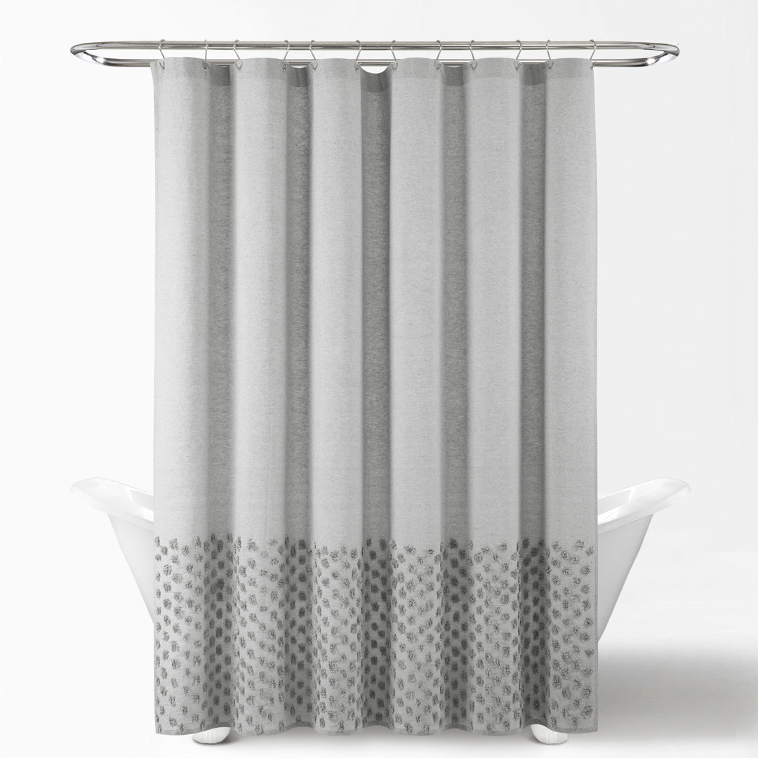 Cotton Blend Abstract Shower Curtain Lush Decor 