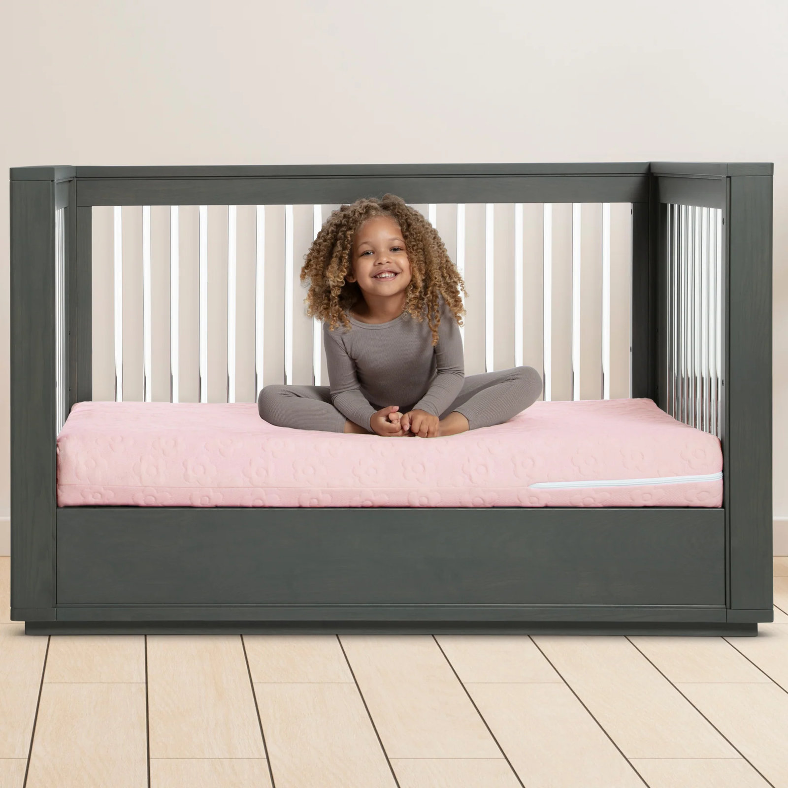 Breathable Essential Crib Mattress, Pink