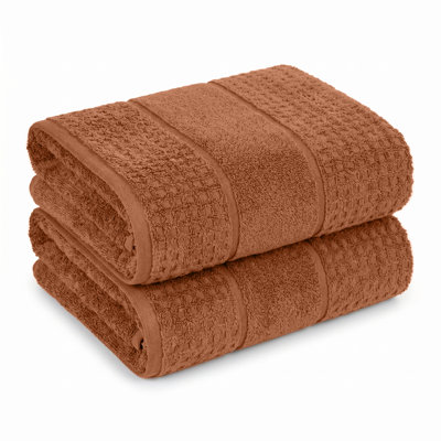 Serviette de bain 100% coton gaufré Hochman