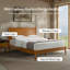 Lit en bois massif de style Mid-Century avec tête de lit moelleuse Boneva-1496499249-1496499251