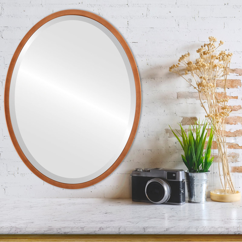Miroir biseauté Javion, Coucher de soleil doré, H 25,12 po x l 37,12 po