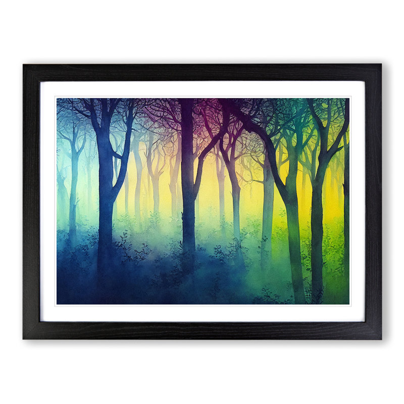 An Enticing Forest - Framed Print, 25cm H x 34cm W x 2cm D, Black