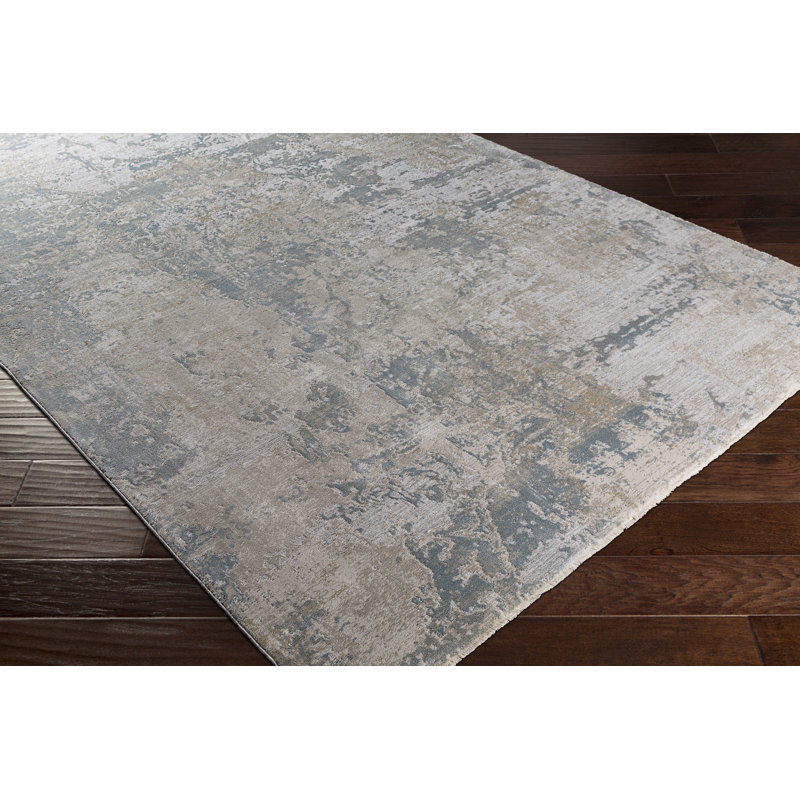 Tapis gris clair / beige Baudette, Rectangle 6 pi 7 po x 9 pi 6 po