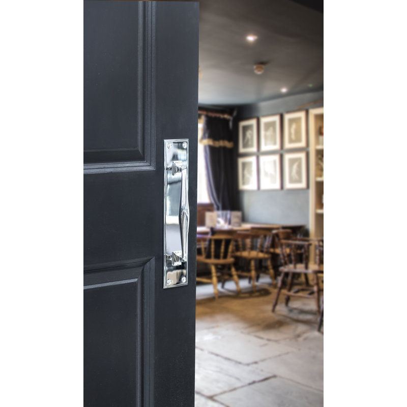 Art Deco Pull Handle, Polished Chrome