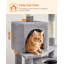 Tour pour chat de 61 pouces pour chats d'intérieur, maisonnette pelucheuse à 5 niveaux avec 5 poteaux à griffer-115736558
