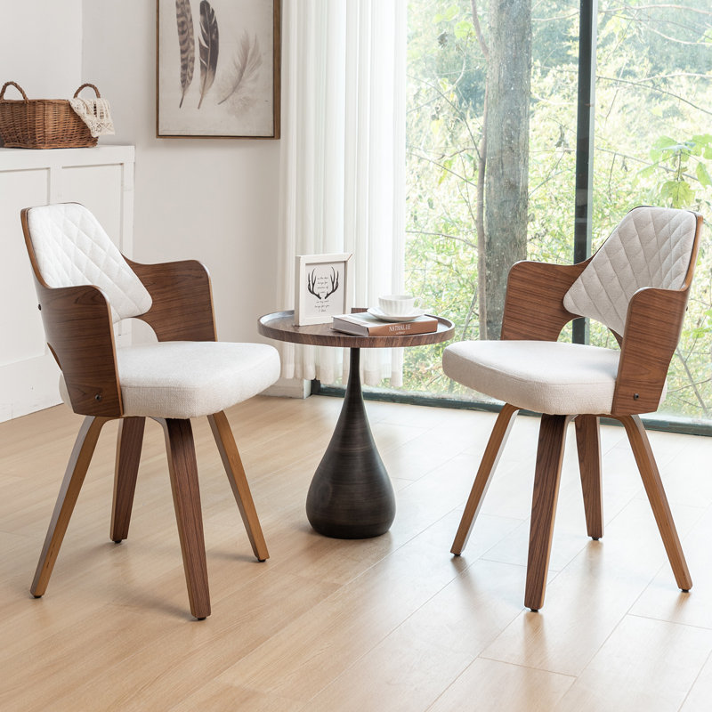 Khloemae Swivel Dining Chair, Beige