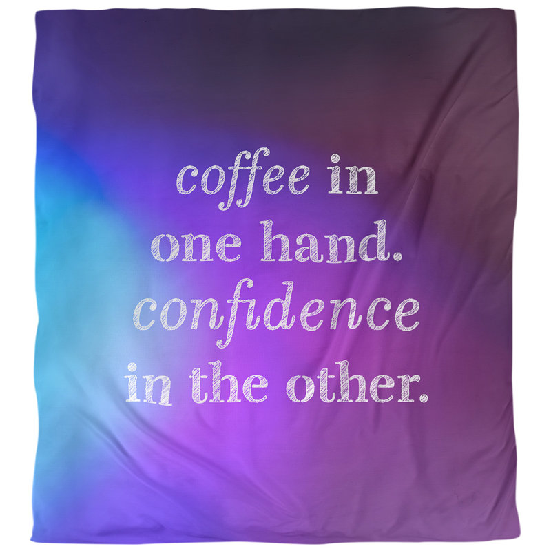 Housse de couette simple café & confidence quot, Housse de couette pour grand lit, Bleu / mauve