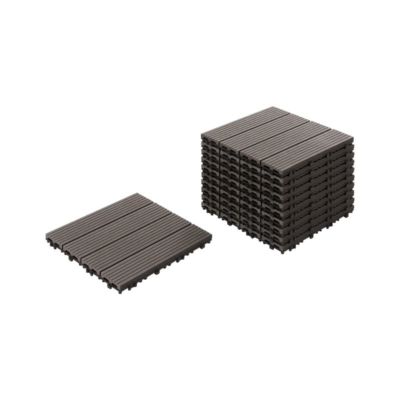 Outdoor Flooring ATELETA Wood-Plastic Composite (WPC), Graphite Grey