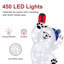 Ensemble de 4 décorations de Noël pré-éclairées avec 450 lumières DEL blanc scintillant