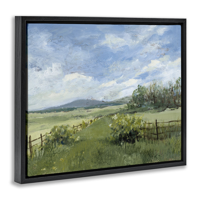 Cadre flottant avec paysage naturel Thank You, design par Lanie Loreth, Cadre flottant noir de jais, H 17 po x l 21 po