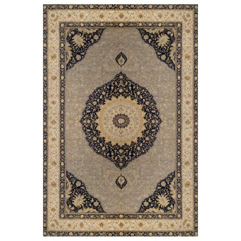 Giuseppi Collection Digital Print Cotton-Polyester Brown Oriental Rug, Runner 6'7" x 13'2"