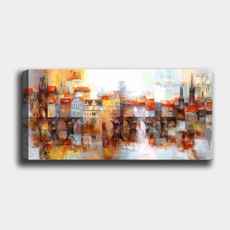 Superbe peinture sur toile décorative de 19,7 po x 47,2 po | 100% toile, cadre 100% bois (épaisseur: 1,2 po) | Idéal pour le salon, la chambre à coucher et le bureau | Couleurs éclatantes et conception unique