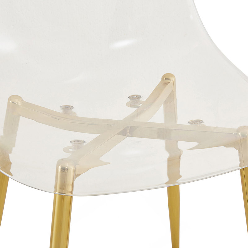 Seaneen Side Chair, Gold, Clear, Set of 4