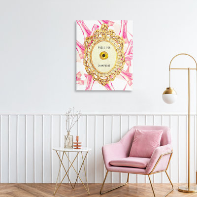 Champagne Doorbell with Pattern Canvas, design by Ziwei Li