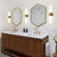 Applique murale de salle de bain moderne avec abat-jour en verre givré, installation réglable, base E26, éclairage intérieur polyvalent pour la salle de bain, le salon, la chambre à coucher et les escaliers