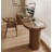 Minimalist Solid Wood Desk: Curved Edge & Cylinder Base-109948521