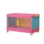 Armoire de rangement pliante à 4 niveaux de 20 po de largeur avec roulettes et bac de rangement pliable en plastique avec portes magnétiques (noir / noir rétro / brun rétro / bleu-rose)-1964355349