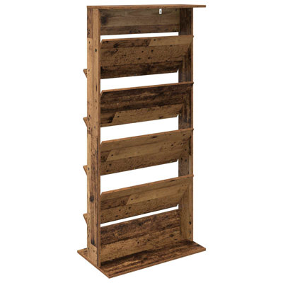 Wood Free Standing Magazine Rack