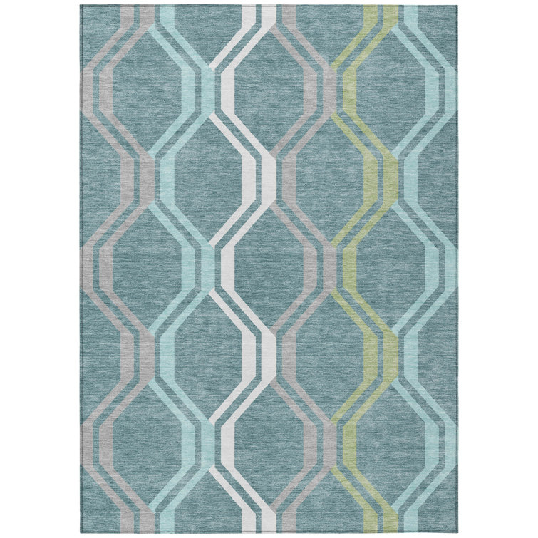 Machine Washable Indoor/Outdoor Bingel ACN2326 Mid-Century Modern Rug
