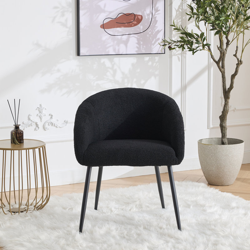Ensemble de chaises de salle à manger Boucle, Noir, Noir