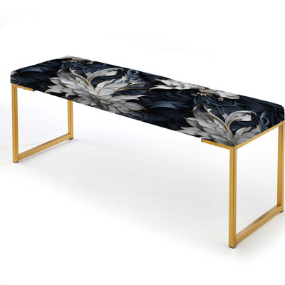 Upholstered Gold Bench
