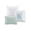 Housse de couette pour lit double / grand lit - 100% coton avec broderie corail ravissante et bordure à bord découpée élégante