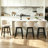 Aadhvika Upholstered BarStools with Solid Wood Frame-104100025-104100028