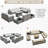 Baili 9 - Person Modular Patio Conversation Sets with Cushions-94284593