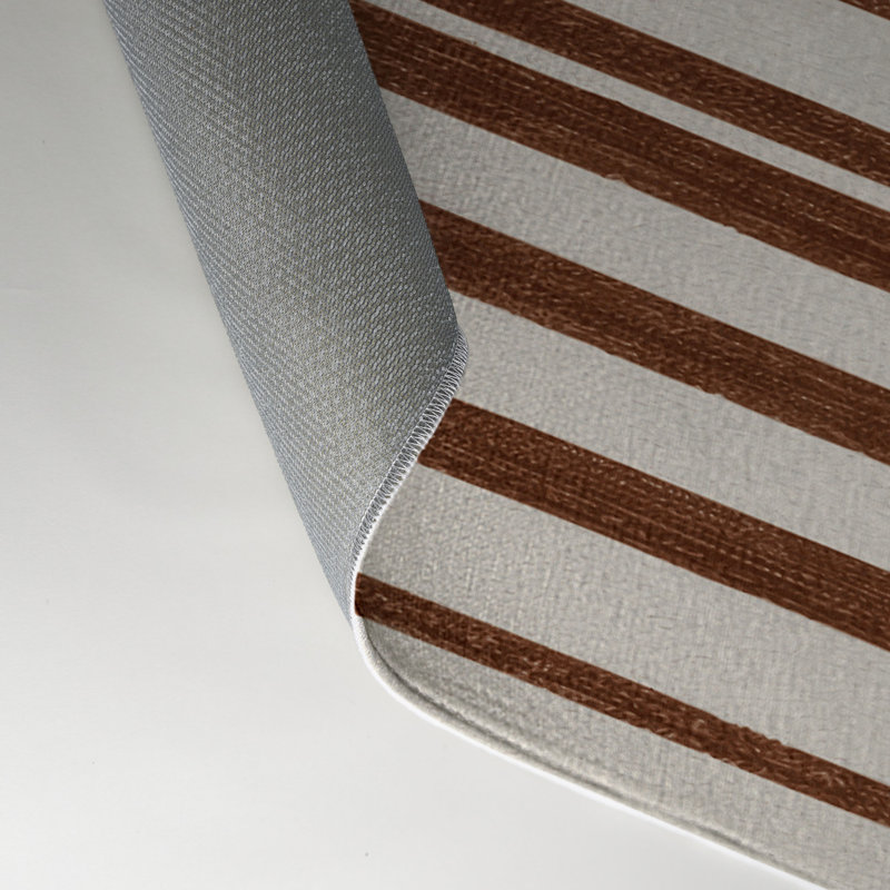 Tapis intérieur / extérieur beige HorizontalStripes, Rectangulaire 3 pi x 5 pi