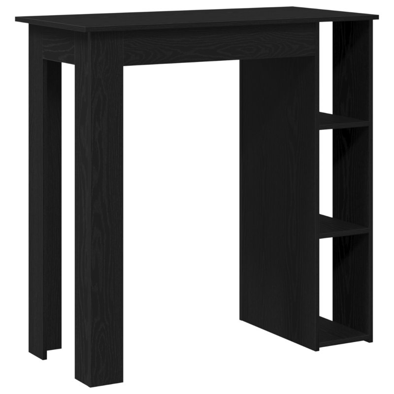 Bar Table Black Oak Wood Medium Bar Table Rectangular Modern